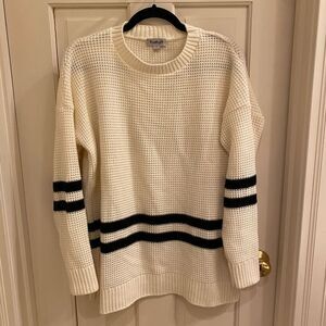 Truehitt cream striped sweater